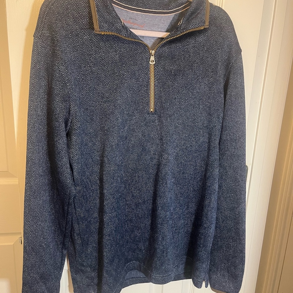 Weatherproof Navy Zip-Up Sweater